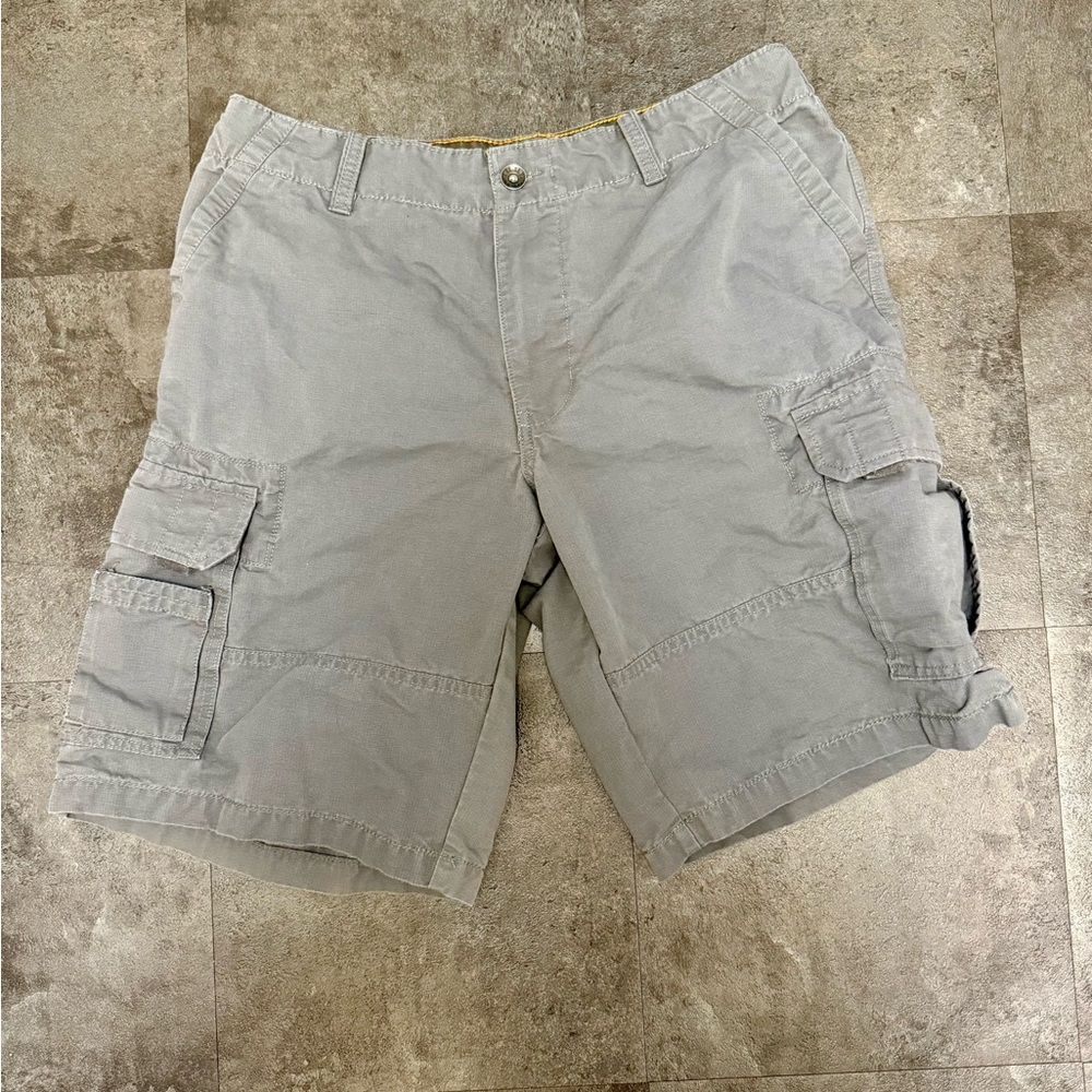Route 66 Cargo Shorts Men’s 36 Gray Cotton Utility Outdoor Hiking Casuall